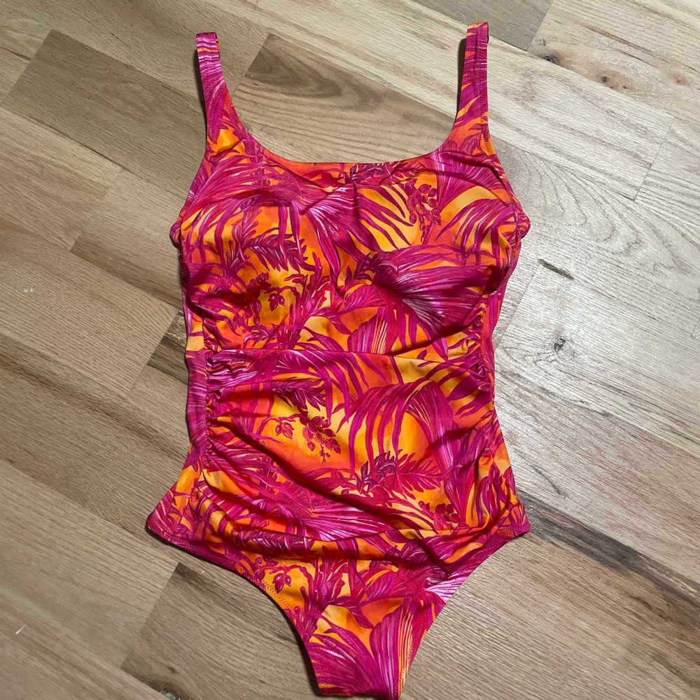 Anita Pink & Orange Tropical One-Piece Swimsuit